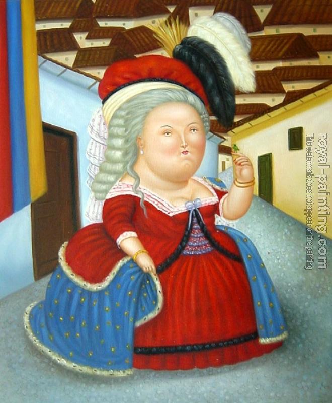 Fernando Botero : Louis XVI And Marie Antoinette on a Visit to Medellin Colombia